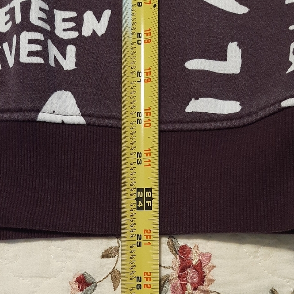 Fila Women's XL Hoodie Lavender Purple with White Graphics Fleece Lined - Picture 10 of 11